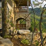 Two story stone porches, The Settings of Black Mountain